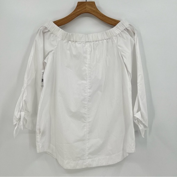 Free People Show Me Some Shoulder Off the Shoulder Cotton Top in White Size XS - Picture 11 of 12